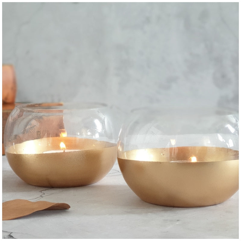 Tea Light Holder - Gold Dust - Set of 6