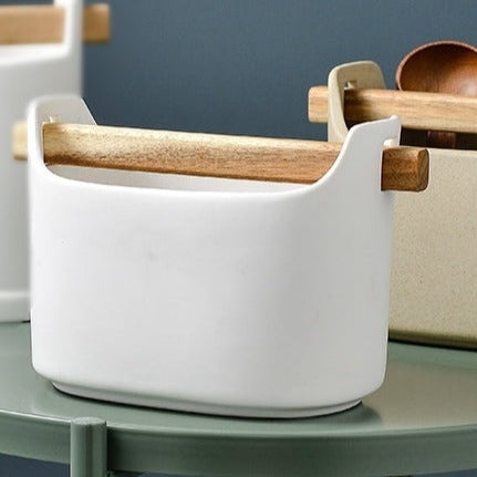 Ceramic - Cutlery Holder - White Sands