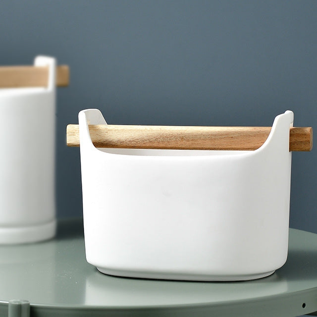 Ceramic - Cutlery Holder - White Sands
