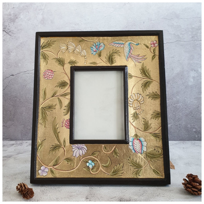 Photo Frame - Hand Painted - Golden Leaf