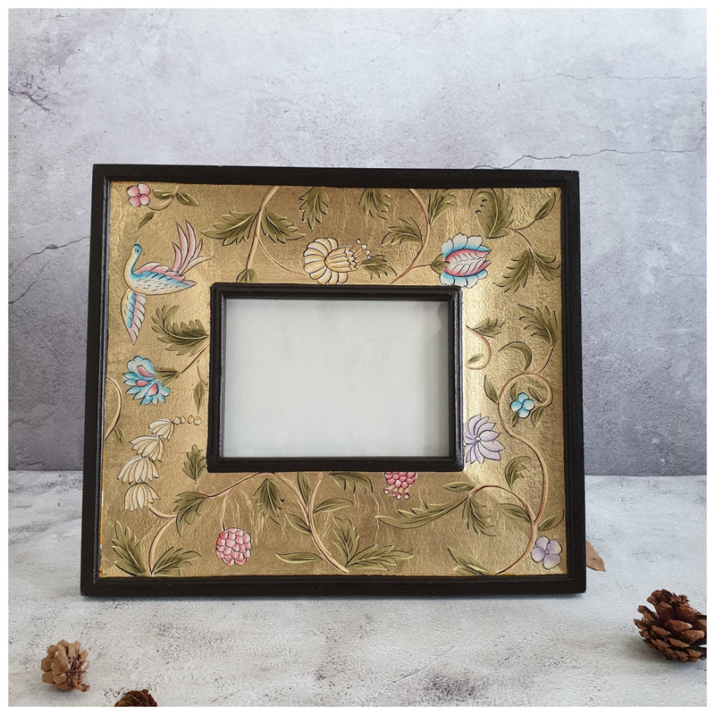 Photo Frame - Hand Painted - Golden Leaf