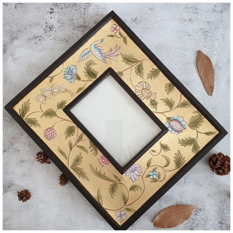 Photo Frame - Hand Painted - Golden Leaf