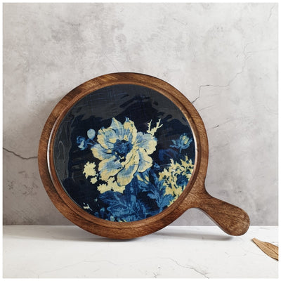 Pizza Pan - Large - Denim Blue Floral