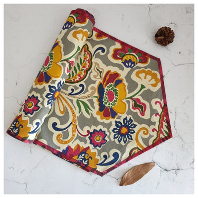 TABLE RUNNER IN COTTON - RAINBOW