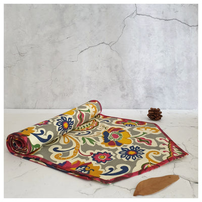 TABLE RUNNER IN COTTON - RAINBOW