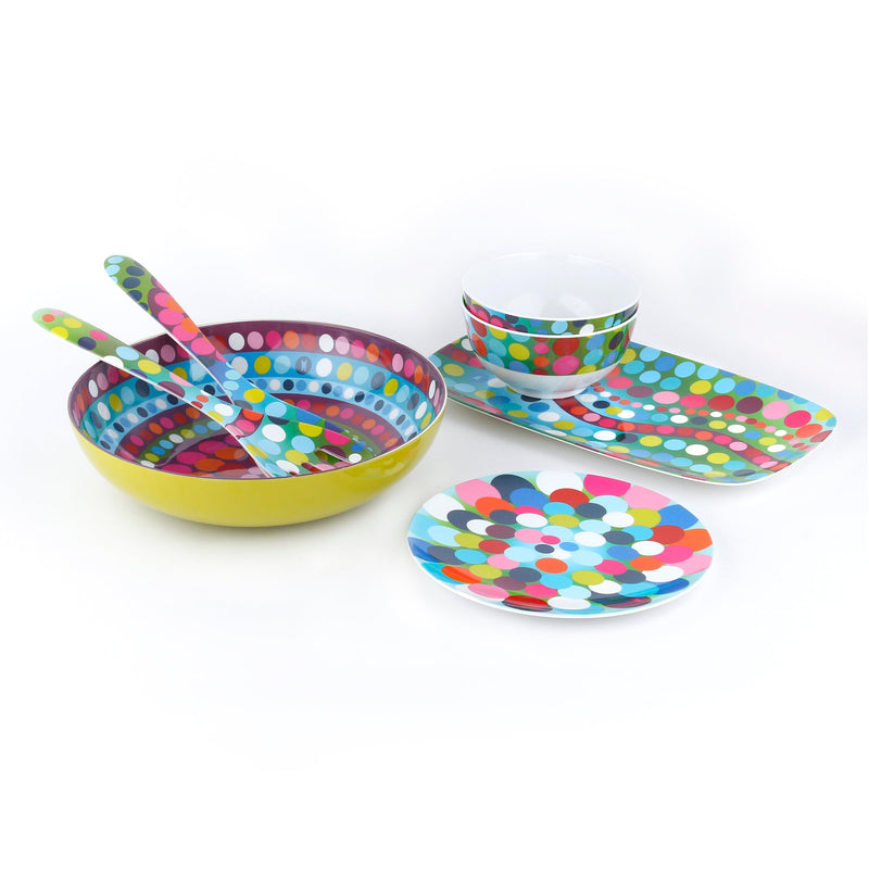 French Bull Salad Serving Bowl with 2 Servers - Bindi