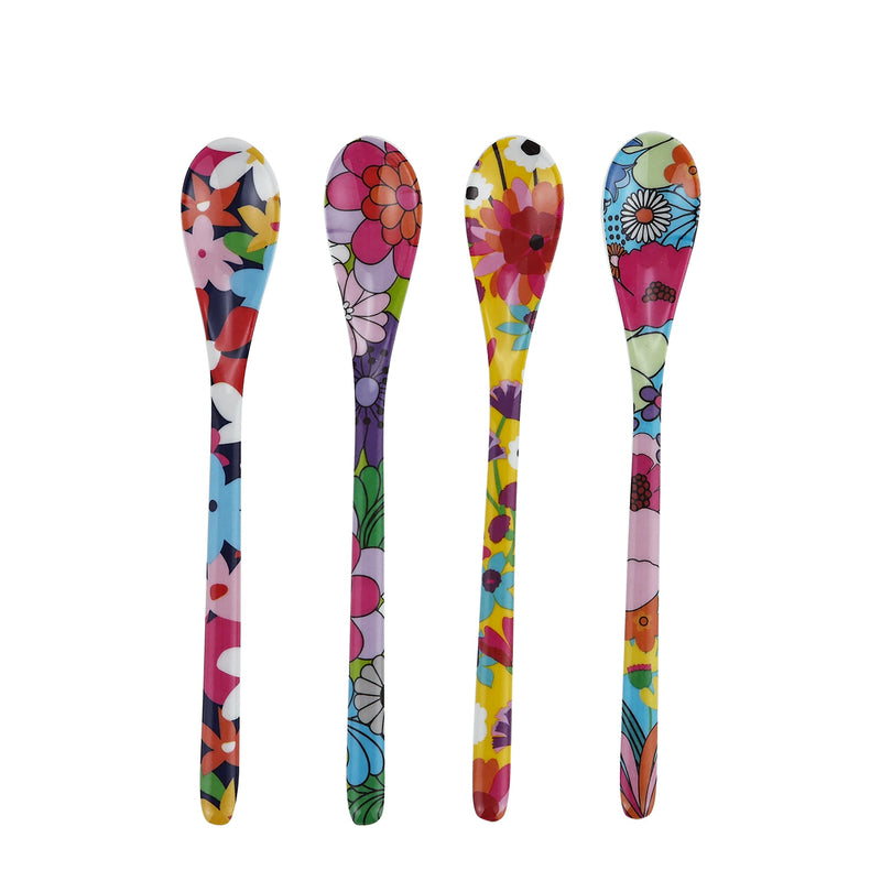 French Bull Dessert Spoon Set - Garden Floral